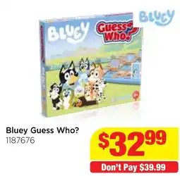 Mr Toys Bluey Guess Who? offer