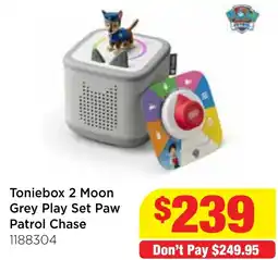 Mr Toys Toniebox 2 Moon Grey Play Set Paw Patrol Chase offer