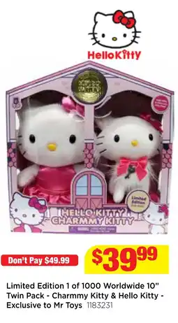 Mr Toys Hello Kitty Charmmy Kitty Twin Pack offer