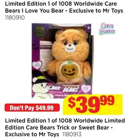 Mr Toys Care Bears I Love You Bear offer