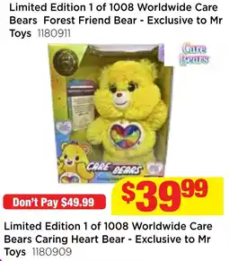Mr Toys Care Bears Forest Friend Bear offer