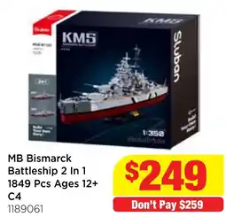 Mr Toys Sluban MB Bismarck Battleship 2 In 1 offer