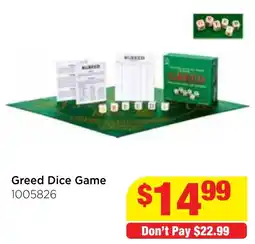 Mr Toys Greed Dice Game offer