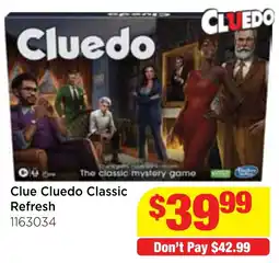 Mr Toys Clue Cluedo Classic Refresh offer