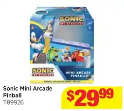 Mr Toys Sonic Mini Arcade Pinball offer