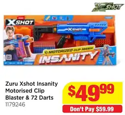 Mr Toys Zuru Xshot Insanity Motorised Clip Blaster offer
