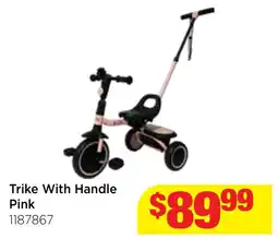 Mr Toys Trike With Handle Pink offer