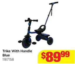 Mr Toys Trike With Handle Blue offer
