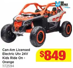 Mr Toys Can-Am Licensed Electric UTV 24V Kids Ride On - Orange offer