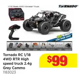 Mr Toys Tornado RC 1/18 4WD RTR High speed truck 2.4g Grey Cammo offer