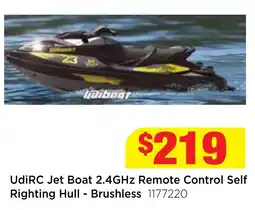 Mr Toys UdiRC Jet Boat 2.4GHz Remote Control Self Righting Hull - Brushless offer