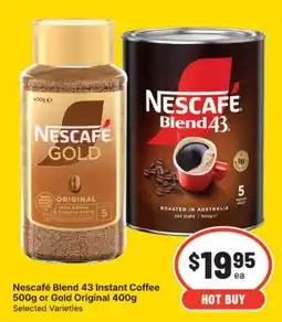 Supa Valu Nescafe Blend 43 Instant Coffee or Gold Original offer