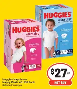 Supa Valu Huggies Nappies or Nappy Pants offer