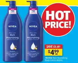 Cincotta Chemist NIVEA Rich Nourishing Body Lotion offer