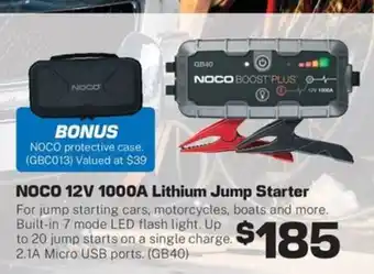 Noco 12V 1000A Lithium Jump Starter