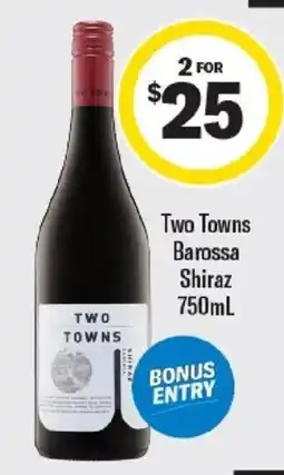 Liquorland Two Towns Barossa Shiraz offer
