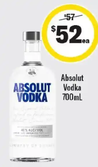 Liquorland Absolut Vodka offer
