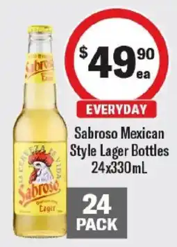 Liquorland Sabroso Mexican Style Lager Bottles offer