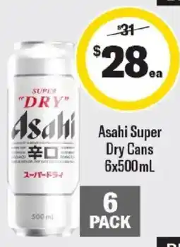Liquorland Asahi Super Dry Cans offer