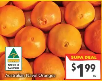 Supa Valu Australian Navel Oranges offer