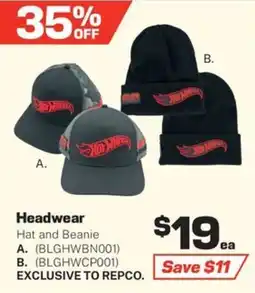 Repco Headwear Hat and Beanie offer