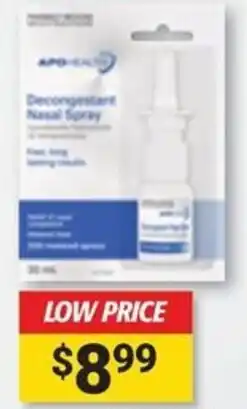 Cincotta Chemist Apo-Health Decongestant Nasal Spray offer