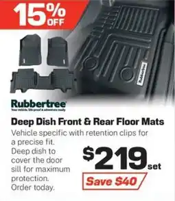 Repco Rubbertree Deep Dish Front & Rear Floor Mats offer