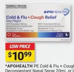Cincotta Chemist APOHEALTH PE Cold & Flu + Cough Decongestant Nasal Spray offer