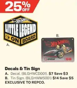 Repco Hot Wheels Little Legend On Board Decal offer