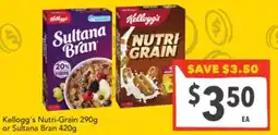 Supa Valu Kellogg's Nutri-Grain or Sultana Bran offer