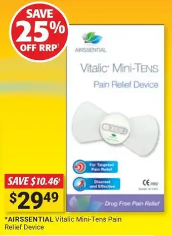 AIRSSENTIAL Vitalic Mini-Tens Pain Relief Device