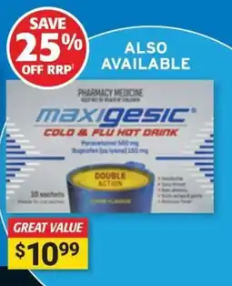 Cincotta Chemist Maxigesic Cold & Flu Hot Drink offer