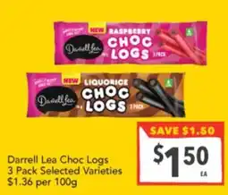 Supa Valu Darrell Lea Choc Logs offer