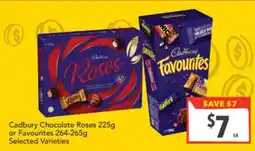 Supa Valu Cadbury Chocolate Roses or Favourites offer