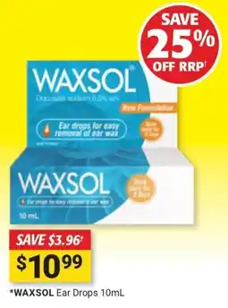 Cincotta Chemist WAXSOL Ear Drops offer