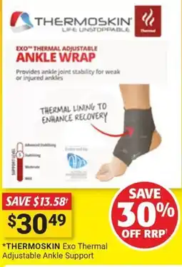 Cincotta Chemist Thermoskin Exo Thermal Adjustable Ankle Support offer