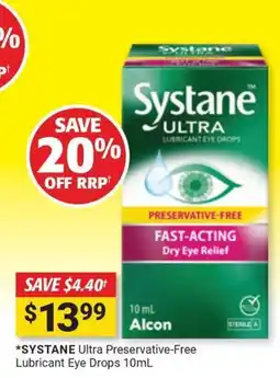 Cincotta Chemist Systane Ultra Preservative-Free Lubricant Eye Drops offer