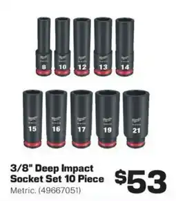 Repco 3/8" Deep Impact Socket Set 10 Piece Metric offer