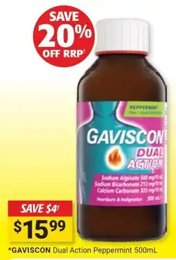 Cincotta Chemist Gaviscon Dual Action Peppermint offer
