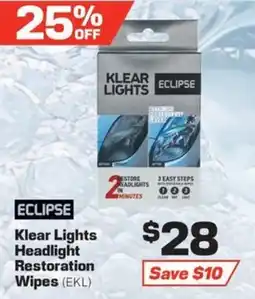 Repco Eclipse Klear Lights Headlight Restoration Wipes offer