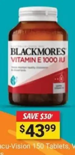 Cincotta Chemist Blackmores Vitamin E 1000 IU offer