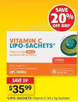 Cincotta Chemist Vitamin C Lipo-Sachets offer
