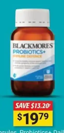 Cincotta Chemist Blackmores Probiotics+ Immune Defence offer