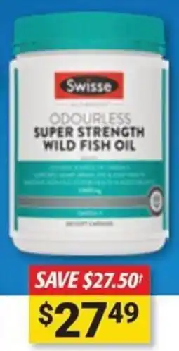 Cincotta Chemist Swisse Odourless Super Strength Wild Fish Oil offer