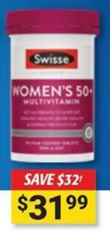 Cincotta Chemist Swisse Women's 50+ Multivitamin offer