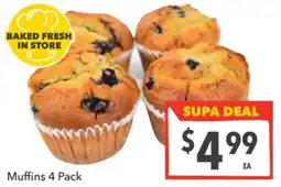 Supa Valu Muffins 4 Pack offer