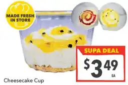 Supa Valu Cheesecake Cup offer
