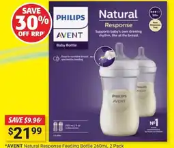 Cincotta Chemist AVENT Natural Response Feeding Bottle offer