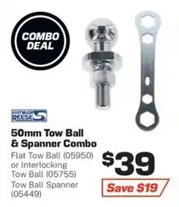 Repco Hayman Reese 50mm Tow Ball & Spanner Combo offer