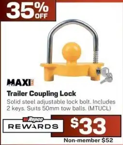 Repco Maxi Trailer Coupling Lock offer